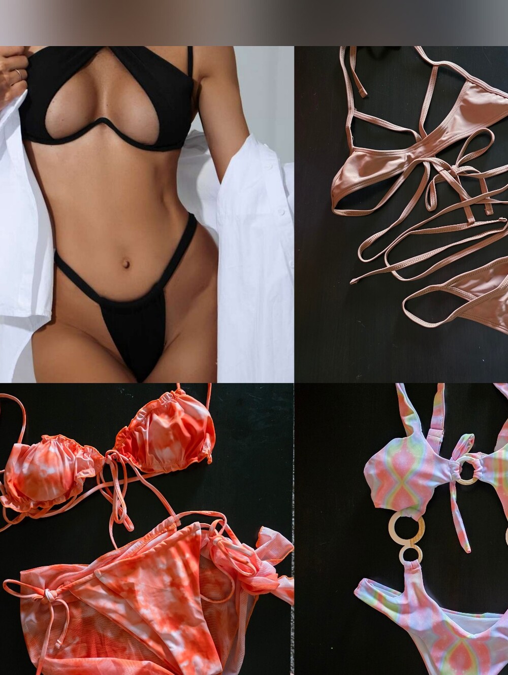 Nwot 4xBundle Shein Padded Swim‎ Size Small